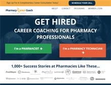 Tablet Screenshot of pharmacycareercoach.com